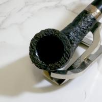 Peterson Cara Ebony 268 Sandblasted Silver Mounted Fishtail Pipe (PE2186) - End of Line