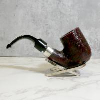 Peterson Pub Sandblasted Silver Mounted Bent P Lip Pipe (PE2196)