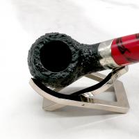 Peterson Dracula 03 Sandblasted Ebony Nickel Mounted Fishtail Pipe (PE2326)