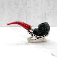 Peterson Dracula 03 Sandblasted Ebony Nickel Mounted Fishtail Pipe (PE2326)