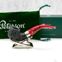 Peterson Dracula 03 Sandblasted Ebony Nickel Mounted Fishtail Pipe (PE2326)