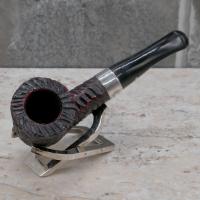 Peterson Sherlock Holmes Mycroft Rustic Silver Mounted P Lip Pipe (PE2389)