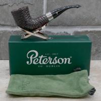 Peterson Sherlock Holmes Mycroft Rustic Silver Mounted P Lip Pipe (PE2389)