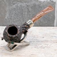 Peterson Derry Rustic 408 Nickel Mounted 9mm Fishtail Pipe (PE2429)