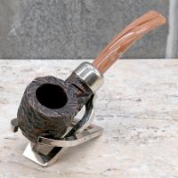 Peterson Derry Rustic 01 Nickel Mounted 9mm Filter Fishtail Pipe (PE2436)