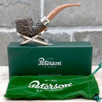 Peterson Derry Rustic 01 Nickel Mounted 9mm Filter Fishtail Pipe (PE2436)