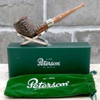 Peterson Derry Rustic 106 Nickel Mounted 9mm Filter Fishtail Pipe (PE2437)