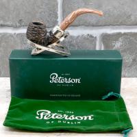 Peterson Derry Rustic 230 Nickel Mounted 9mm Filter Fishtail Pipe (PE2438)