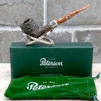 Peterson Derry Rustic X105 Nickel Mounted 9mm Filter Fishtail Pipe (PE2441)