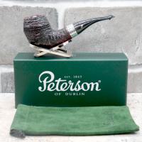 Peterson Sherlock Holmes Deerstalker Rustic Silver Mounted P Lip Pipe (PE2522)