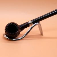 Peterson Junior Canted Billiard Rusticated Nickel Mounted Fishtail Pipe (PE2613)