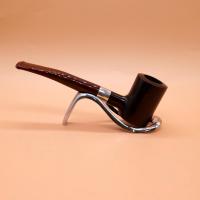 Peterson Junior Canted Billiard Rusticated Nickel Mounted Fishtail Pipe (PE2613)