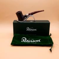 Peterson Junior Canted Billiard Rusticated Nickel Mounted Fishtail Pipe (PE2613)