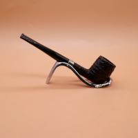 Peterson Junior Straight Billiard Rusticated Nickel Mounted Fishtail Pipe (PE2620)