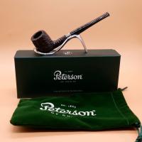 Peterson Junior Straight Billiard Rusticated Nickel Mounted Fishtail Pipe (PE2620)