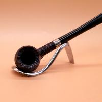 Peterson Junior Rusticated Straight Apple Nickel Mounted Fishtail Pipe (PE2630)