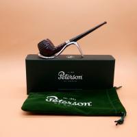 Peterson Junior Rusticated Straight Apple Nickel Mounted Fishtail Pipe (PE2630)