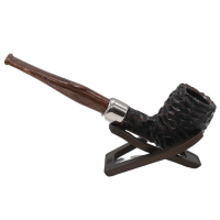 Peterson Derry Rustic 06 Nickel Mounted 9mm Filter Fishtail Pipe (PE2671)