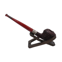 Peterson Irish Harp 411 Rustic Silver Mounted Fishtail Pipe (PE2693)