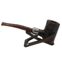 Peterson Derry Rustic 701 Nickel Mounted 9mm Filter Fishtail Pipe (PE2699)