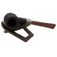 Peterson Derry Rustic 102 Nickel Mounted Fishtail Pipe (PE2762)