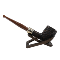 Peterson Derry Rustic 102 Nickel Mounted Fishtail Pipe (PE2762)