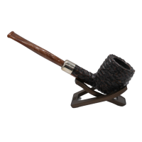 Peterson Derry Rustic 605 Nickel Mounted Fishtail Pipe (PE2767)