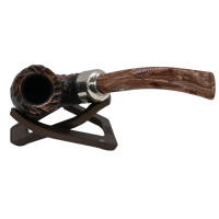 Peterson Derry Rustic 338 Nickel Mounted 9mm Fishtail Pipe (PE2772)