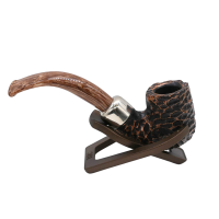 Peterson Derry Rustic 338 Nickel Mounted 9mm Fishtail Pipe (PE2772)