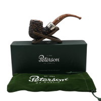 Peterson Derry Rustic 338 Nickel Mounted 9mm Fishtail Pipe (PE2772)