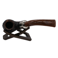 Peterson Derry Rustic 230 Nickel Mounted 9mm Filter Fishtail Pipe (PE2776)