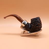 Peterson Derry Rustic X220 Nickel Mounted 9mm Filter Fishtail Pipe (PE2833)