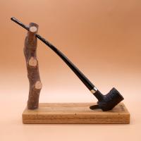 Peterson Churchwarden Sandblasted Tankard Nickel Mounted Fishtail Pipe (PE2842)
