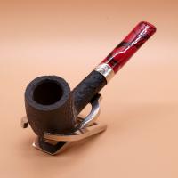Peterson Dracula 106 Sandblasted Ebony Nickel Mounted Fishtail Pipe (PE2853)