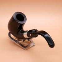 Peterson Pub Smooth Oak Silver Mounted Bent P Lip Pipe (PE2860)