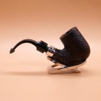 Peterson Pub Sandblasted Silver Mounted Bent P Lip Pipe (PE2862)