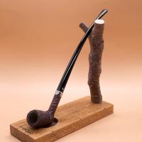Peterson Churchwarden Rustic Dublin Nickel Mounted Fishtail Pipe (PE2871)