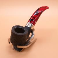Peterson Dracula 01 Sandblasted Ebony Nickel Mounted 9mm Fishtail Pipe (PE2876)