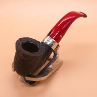 Peterson Dracula 05 Sandblasted Ebony Nickel Mounted Fishtail Pipe (PE2877)