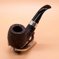 Peterson Sherlock Holmes Professor Rustic Silver Mounted P Lip Pipe (PE2902)