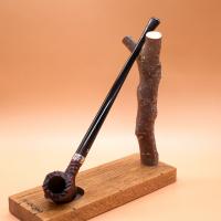 Peterson Churchwarden Rustic Tankard Nickel Mounted Fishtail Pipe (PE2921)