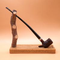 Peterson Churchwarden Rustic Tankard Nickel Mounted Fishtail Pipe (PE2921)