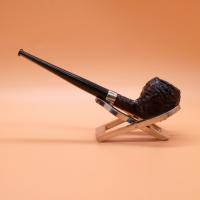 Peterson Junior Canted Apple Rusticated Nickel Mounted Fishtail Pipe (PE2925)