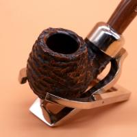 Peterson Derry Rustic 221 Nickel Mounted 9mm Filter Coffee Fishtail Pipe (PE2942)
