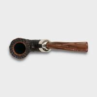 Peterson Derry Rustic 05 Nickel Mounted 9mm Filter Fishtail Pipe (PE3043)