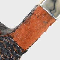 Peterson Derry Rustic 150 Nickel Mounted 9mm Filter Fishtail Pipe (PE3044)