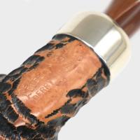 Peterson Derry Rustic 999 Nickel Mounted 9mm Filter Fishtail Pipe (PE3045)