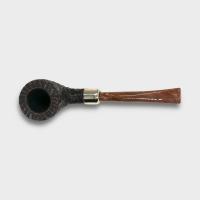 Peterson Derry Rustic 129 Nickel Mounted 9mm Filter Fishtail Pipe (PE3061)