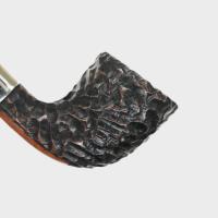 Peterson Derry Rustic 129 Nickel Mounted 9mm Filter Fishtail Pipe (PE3061)