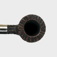 Peterson Derry Rustic 129 Nickel Mounted 9mm Filter Fishtail Pipe (PE3061)
